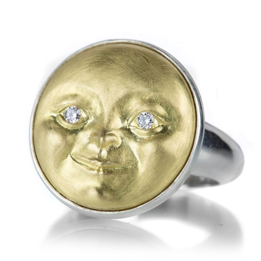 Rings Anthony Lent | Mixed Metal Moonface Ring