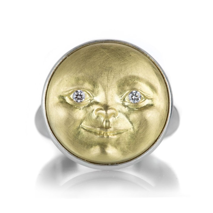 Rings Anthony Lent | Mixed Metal Moonface Ring