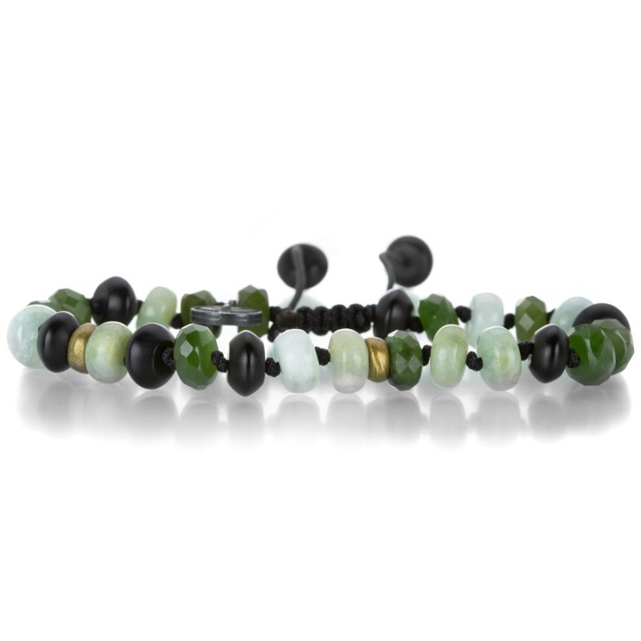 Bracelets Joseph Brooks | Beryl, Onyx And Jade Beaded Bracelet