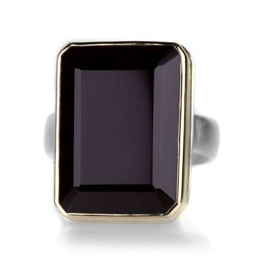 Rings Jamie Joseph | Rectangular Table Cut Black Onyx Ring