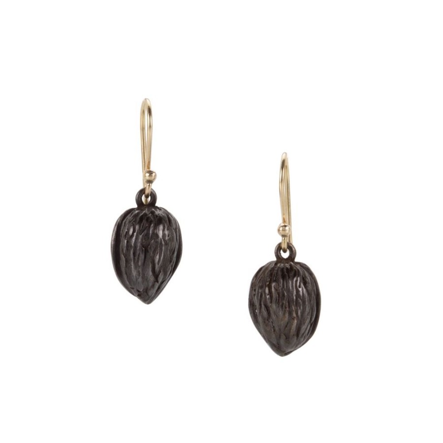 Earrings Gabriella Kiss | Oxidized Bronze Walnut Drop Earrings