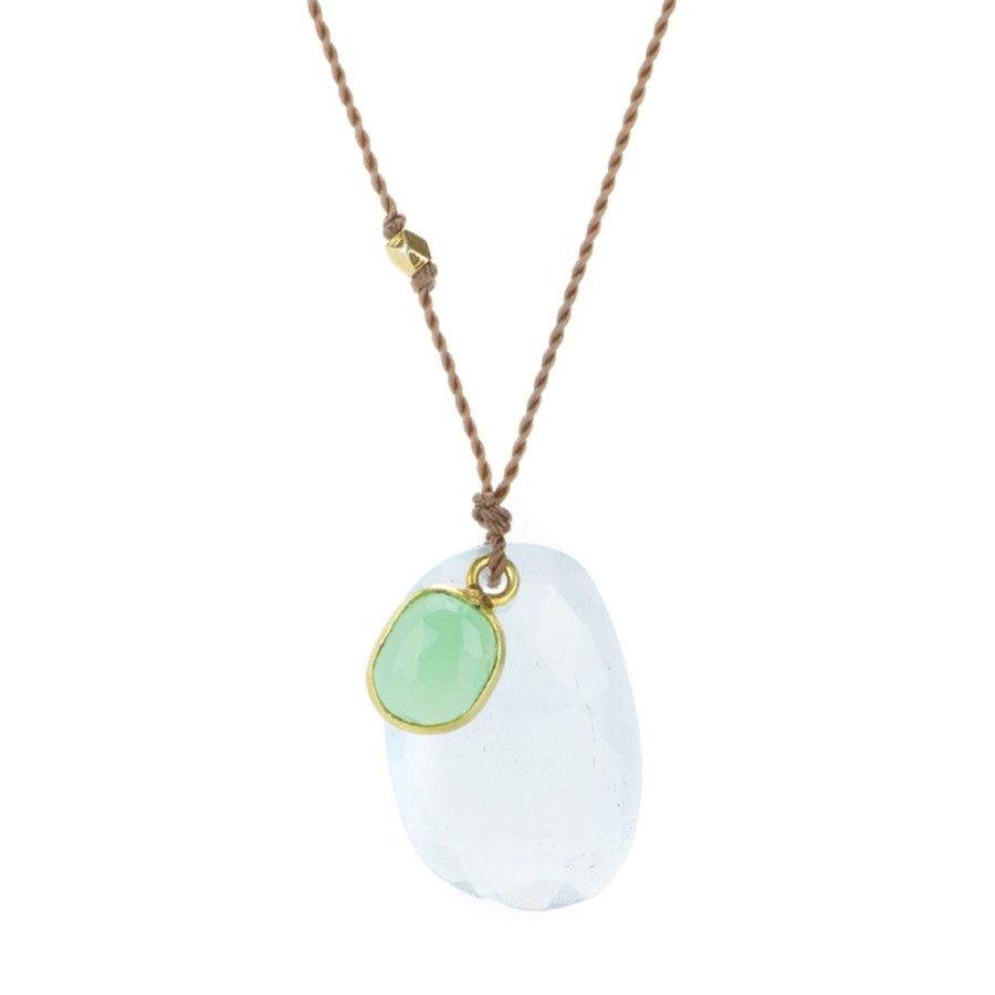 Necklaces Margaret Solow | Aquamarine And Chrysoprase Necklace