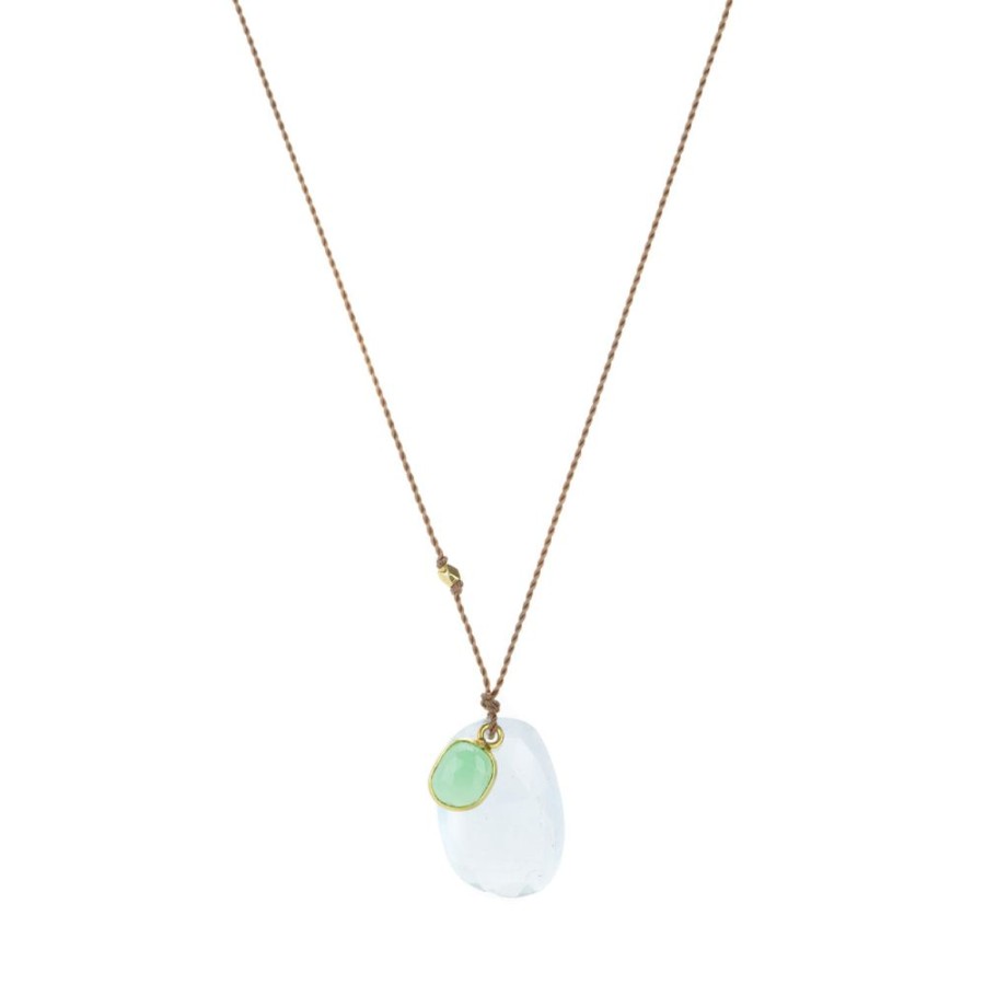 Necklaces Margaret Solow | Aquamarine And Chrysoprase Necklace