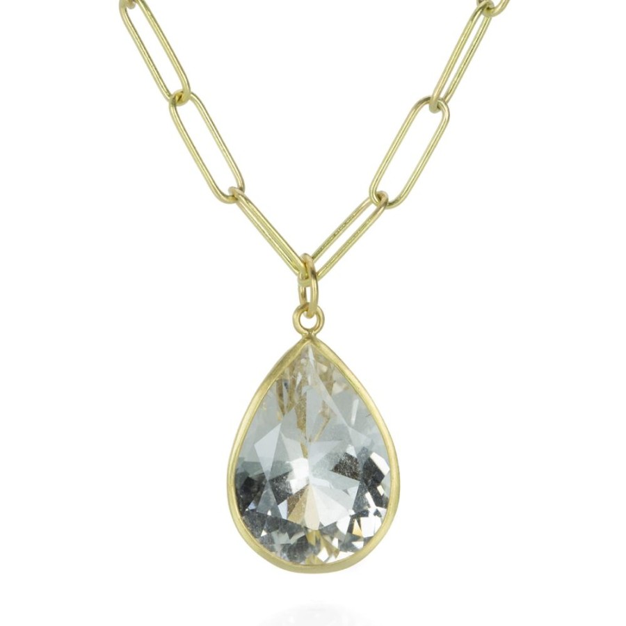 Necklaces Maria Beaulieu | Teardrop White Beryl Pendant (Pendant Only)