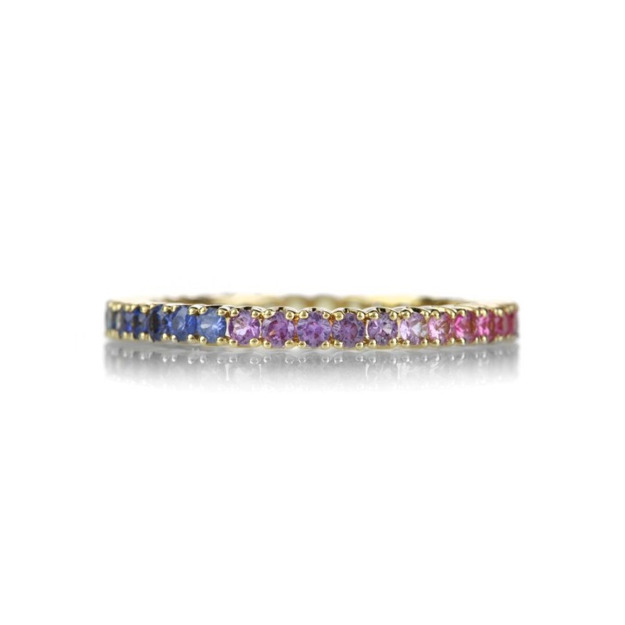 Rings Sethi Couture | Prong Set Rainbow Sapphire Band