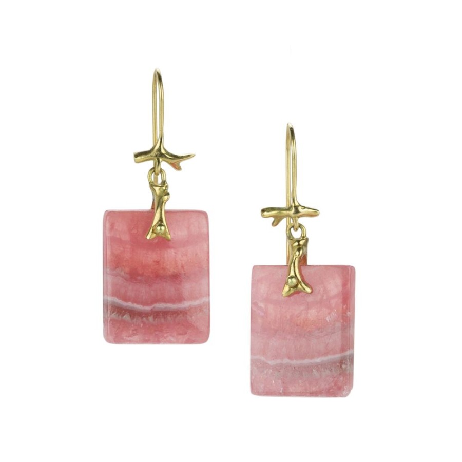 Earrings Annette Ferdinandsen | Rhodochrosite Grapefruit Slice Earrings