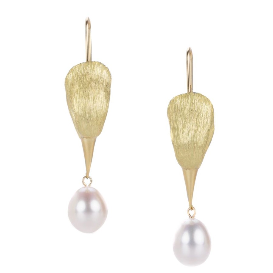 Earrings Gabriella Kiss | 18K Bird Head With Pearl Earrings