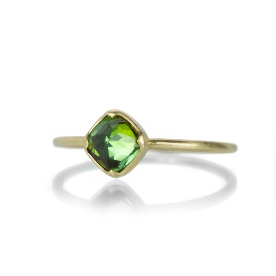 Rings Gabriella Kiss | Square Faceted Green Tourmaline Ring