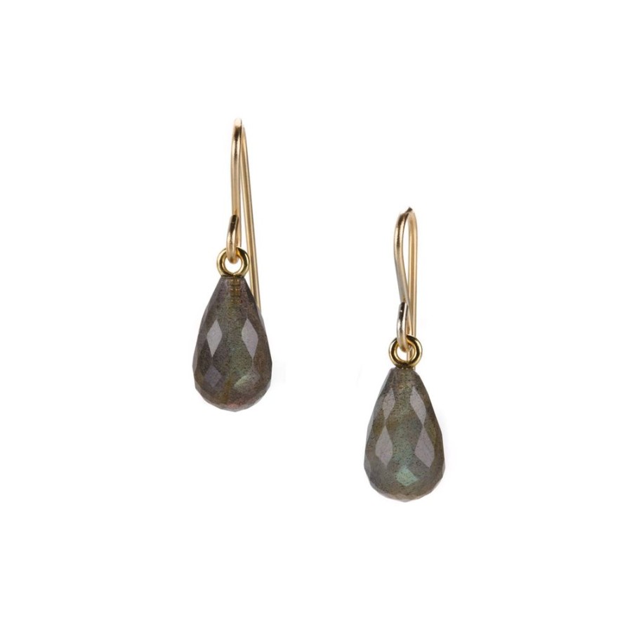 Earrings Maria Beaulieu | Faceted Madagascar Labradorite Earrings