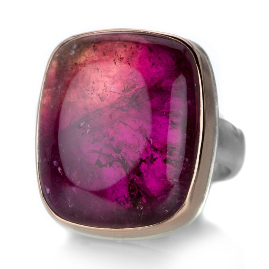 Rings Jamie Joseph | Smooth Rectangular Pink Tourmaline Ring