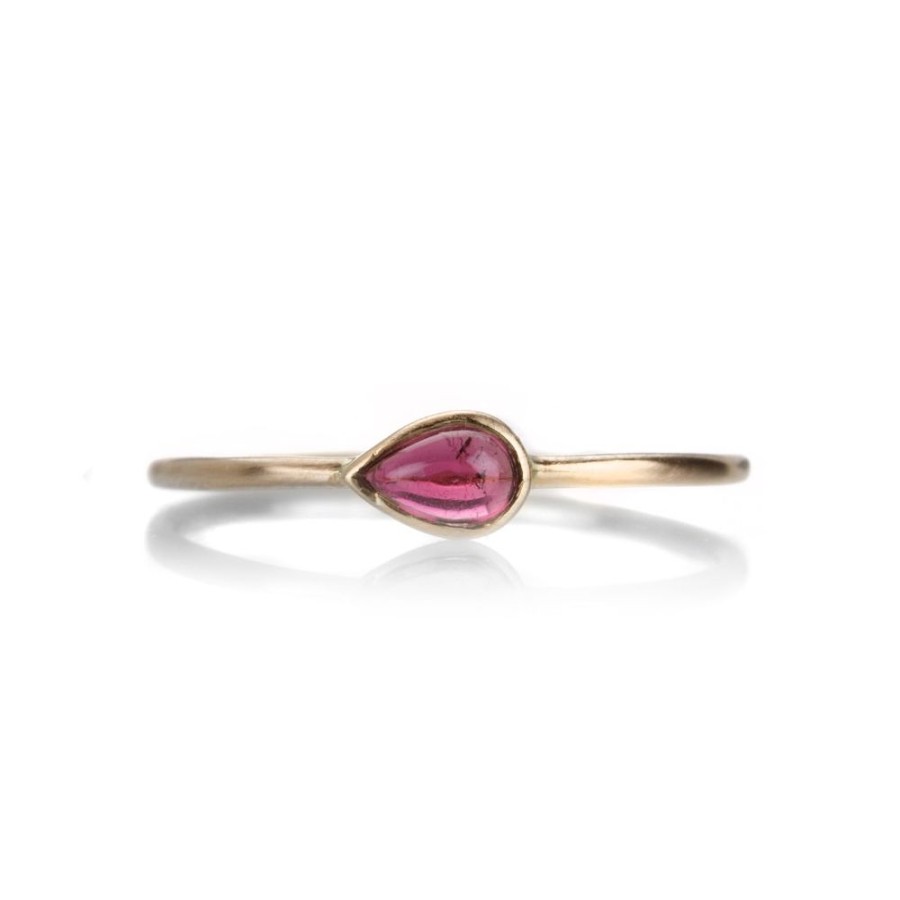 Rings Margaret Solow | Pear Shaped Pink Tourmaline Ring