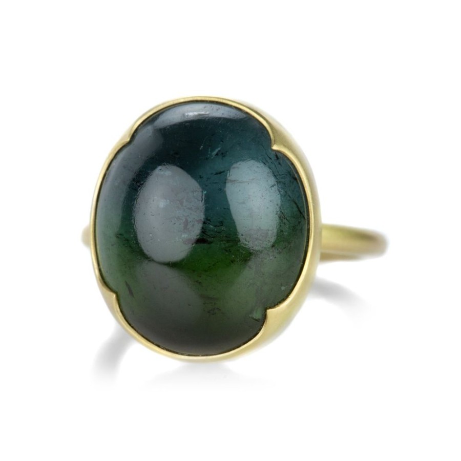 Rings Gabriella Kiss | Oval Blue Green Tourmaline Cabochon Ring