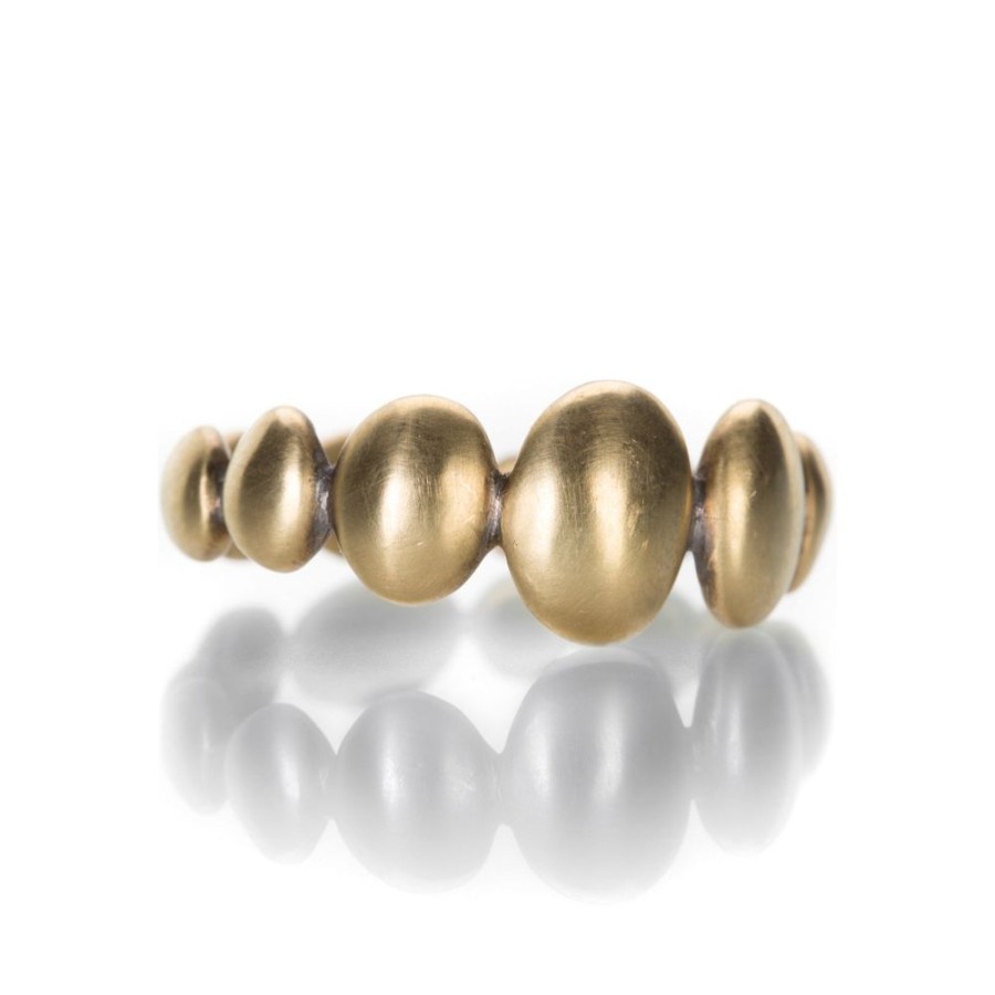 Rings Gabriella Kiss | 18K Yellow Gold Row Of Pebbles Ring