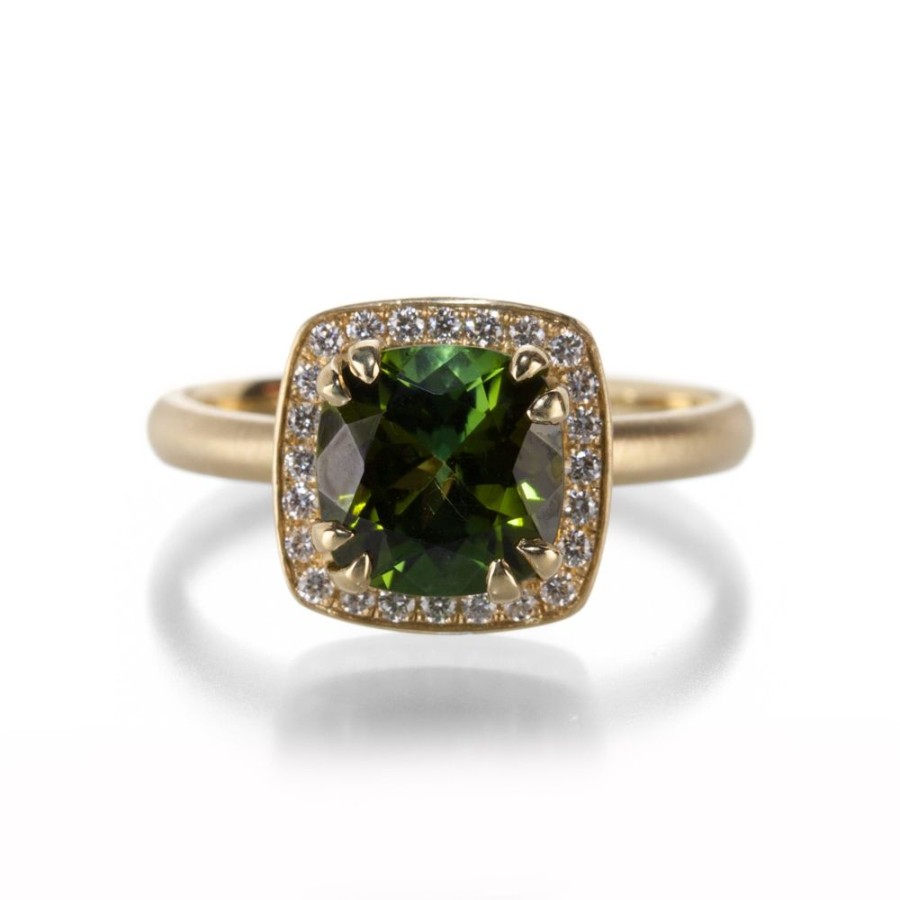 Rings Anne Sportun | Green Tourmaline Double Claw Ring