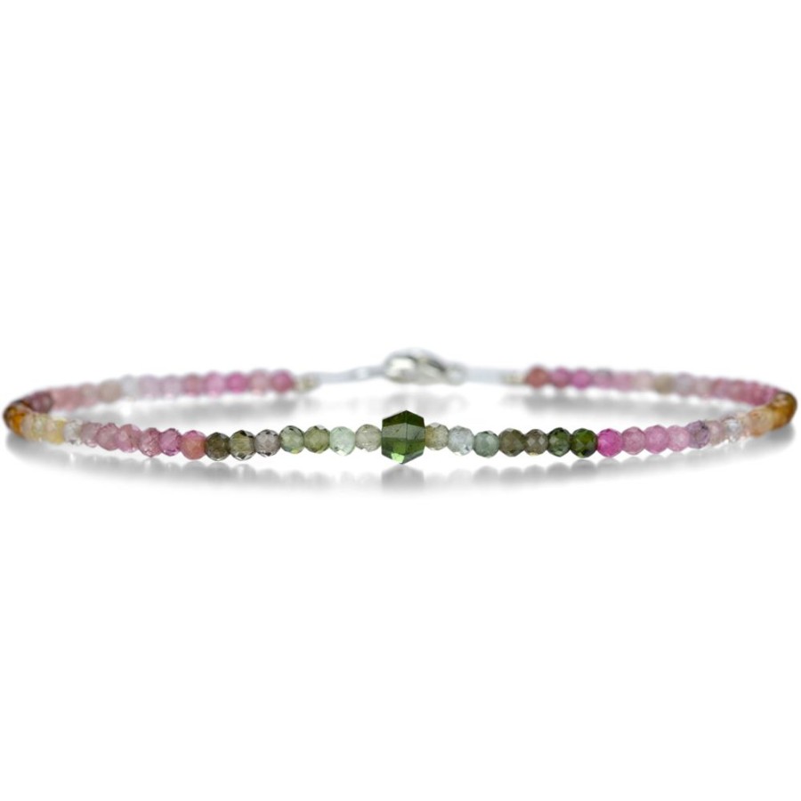 Bracelets Margaret Solow | Watermelon Tourmaline Beaded Bracelet