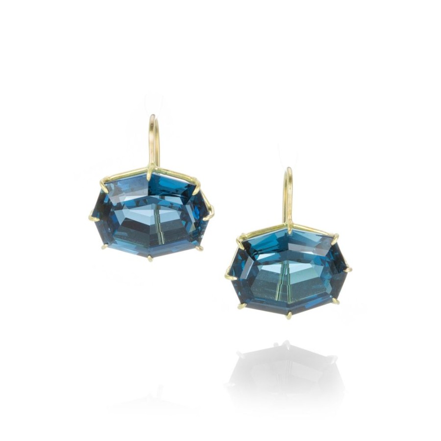 Earrings Rosanne Pugliese | Octagon London Blue Topaz Earrings