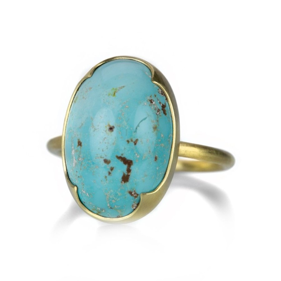 Rings Gabriella Kiss | Oval Persian Turquoise 18K Ring