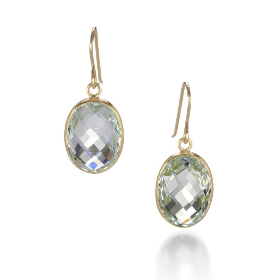 Earrings Maria Beaulieu | Oval Aquamarine Earrings