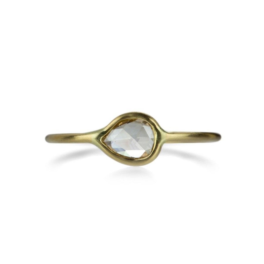 Rings Margaret Solow | 18K White Rose Cut Diamond Ring