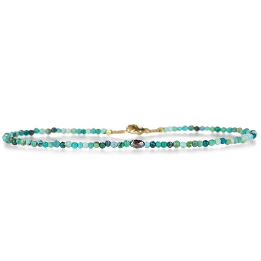 Bracelets Margaret Solow | Faceted Turquoise And Diamond Bracelet