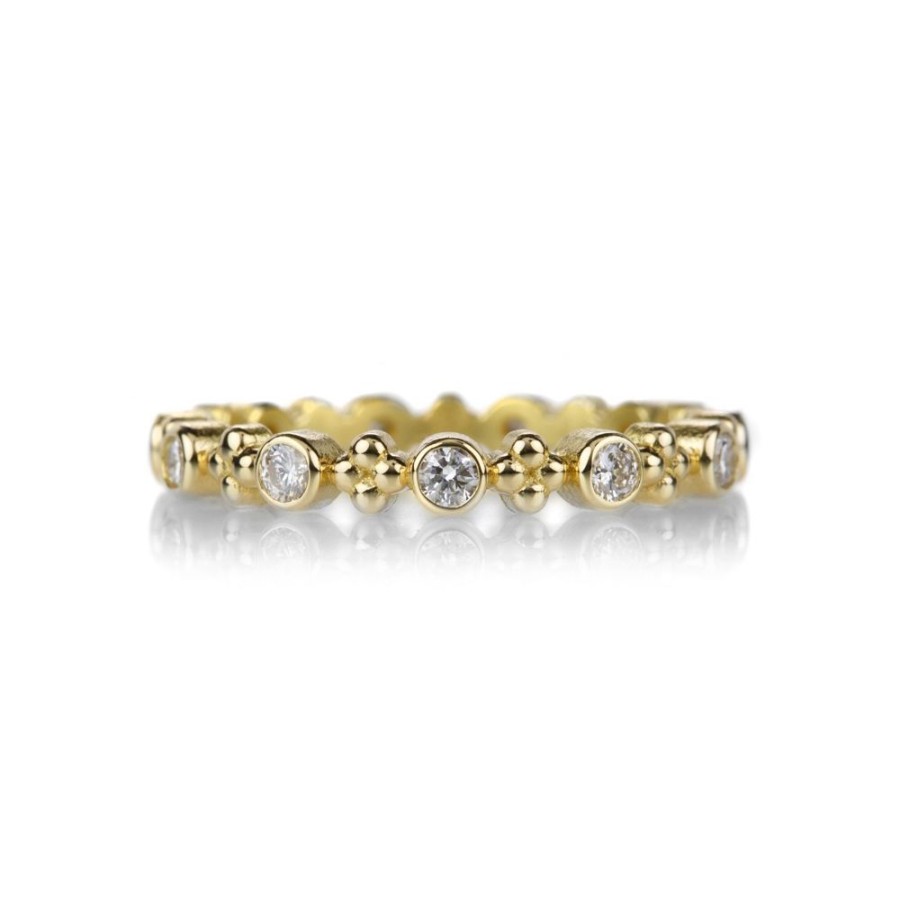 Rings Barbara Heinrich | 18K Yellow Gold Quad Ring With Diamonds