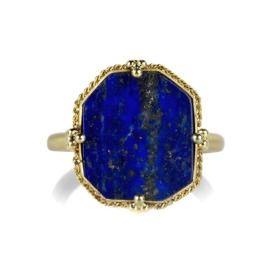 Rings Amali | Lapis Octagon Slab Ring