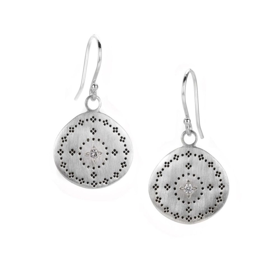 Earrings Adel Chefridi | Sterling Silver Diamond Nostalgia Earrings