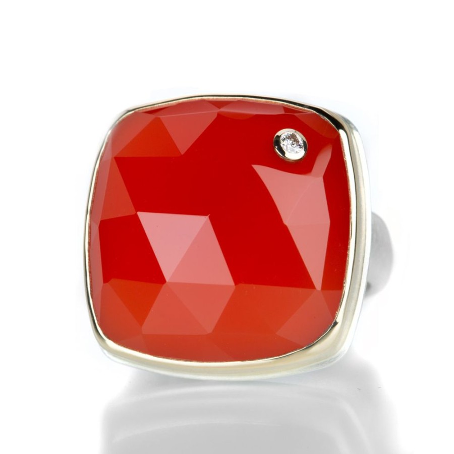 Rings Jamie Joseph | Square Orange Chalcedony Ring