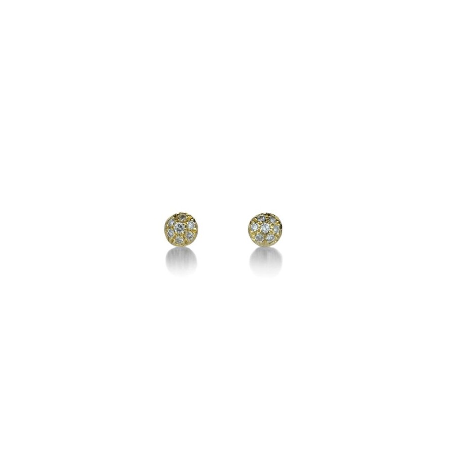 Earrings Diana Mitchell | Pave Diamond Bead Studs