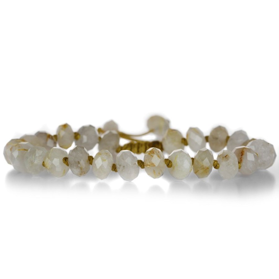 Bracelets Joseph Brooks | Faceted 8Mm Gold Rutile Quartz Bead Bracelet