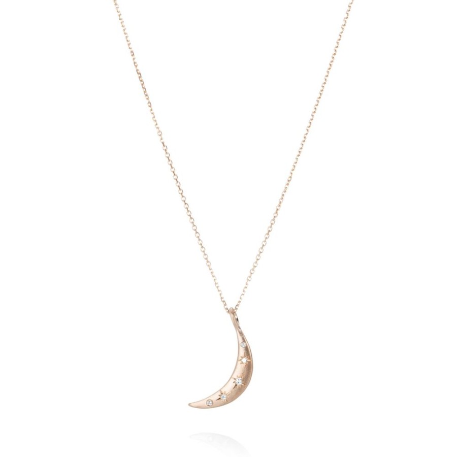 Necklaces Sirciam | Rose Gold Moon And Stars Necklace