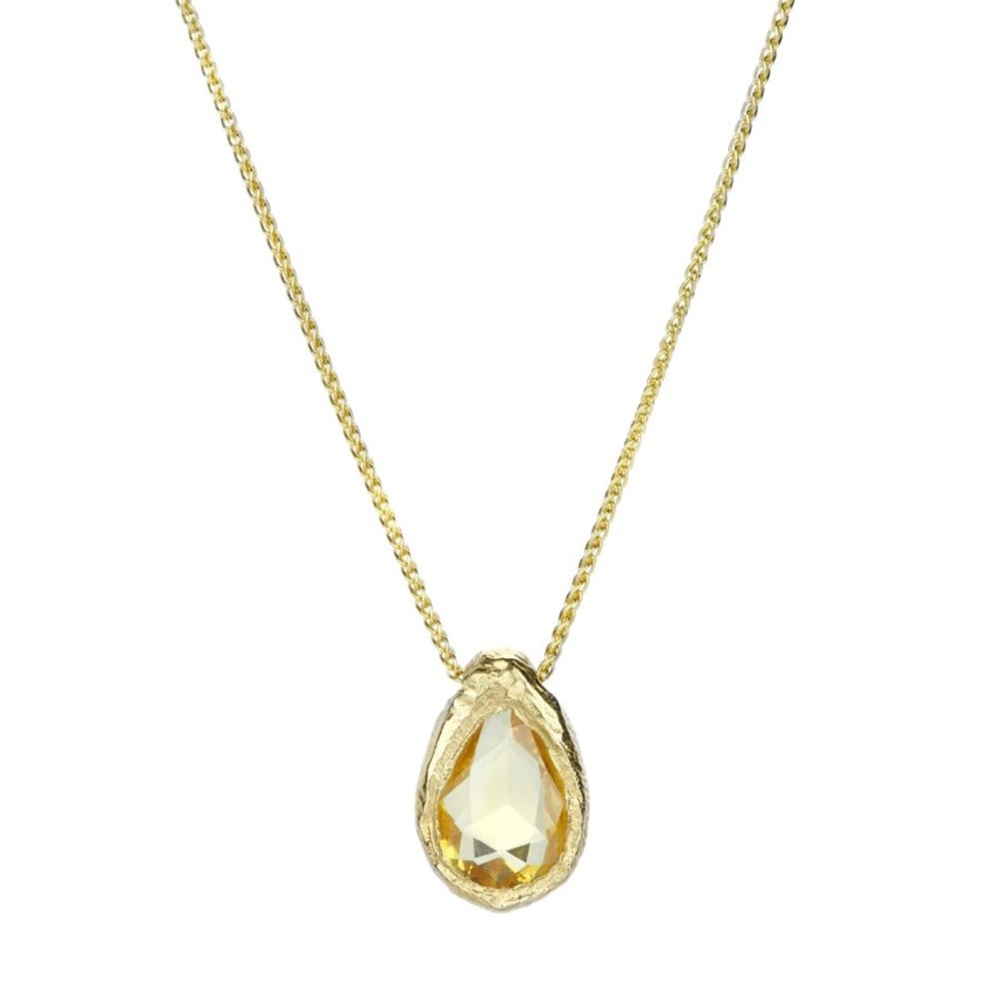 Necklaces Page Sargisson | Rose Cut Yellow Sapphire Pendant Necklace