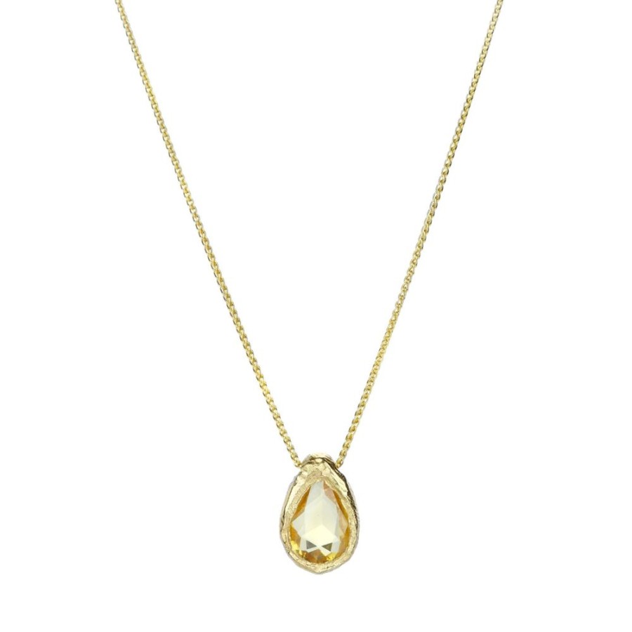 Necklaces Page Sargisson | Rose Cut Yellow Sapphire Pendant Necklace