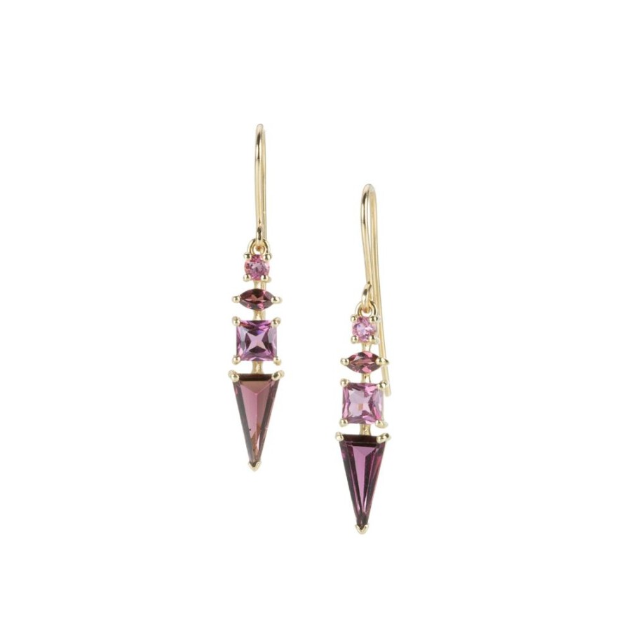 Earrings Nicole Landaw | Rhodolite, Garnet Amd Tourmaline Earrings