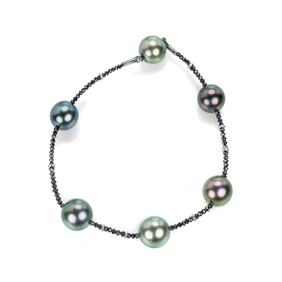 Bracelets Gellner | Black Diamond And Marutea Pearl Bracelet