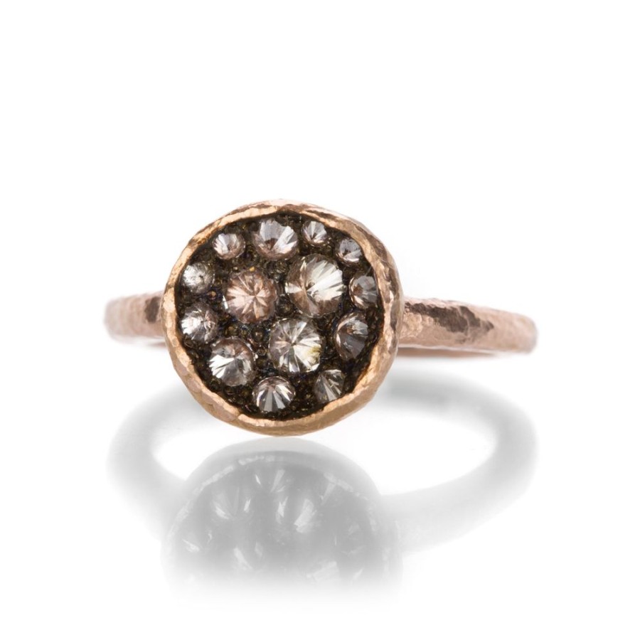 Rings Todd Pownell | Rose Gold Diamond Crater Ring