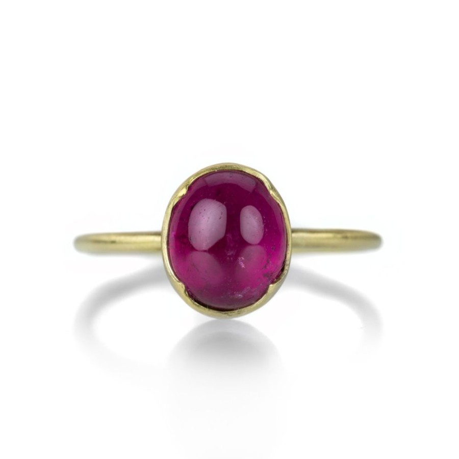 Rings Gabriella Kiss | Oval Rubellite Cabochon Ring