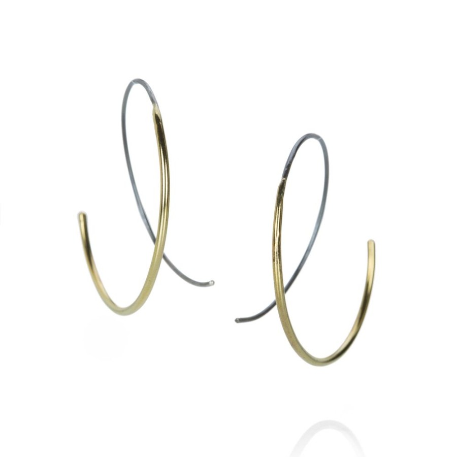 Earrings Kate Maller | Mixed Metal Ribbon Earrings