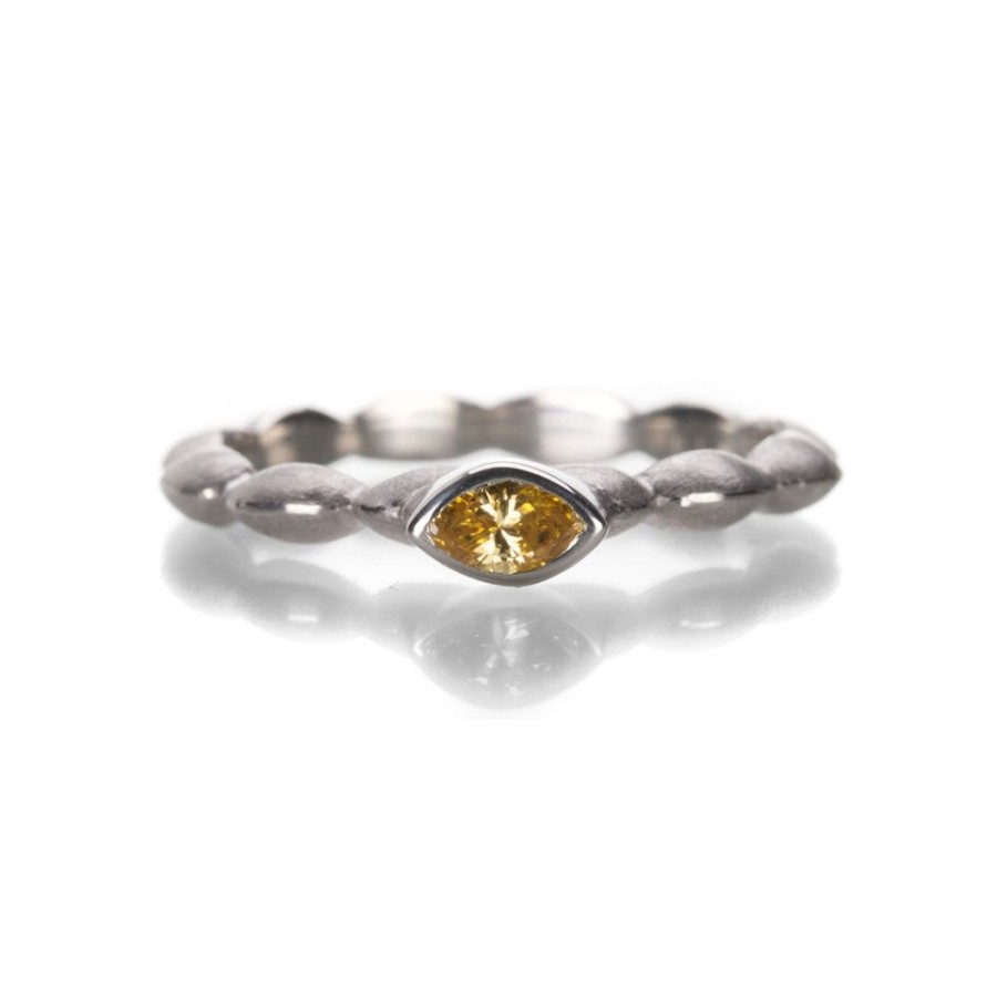 Rings Barbara Heinrich | Marquise Yellow Diamond Stacking Ring