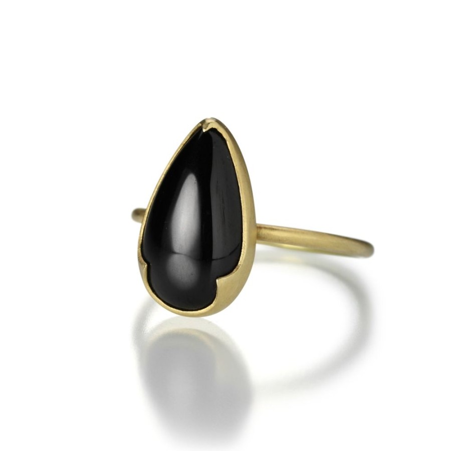 Rings Gabriella Kiss | Black Spinel Pear Shaped Ring