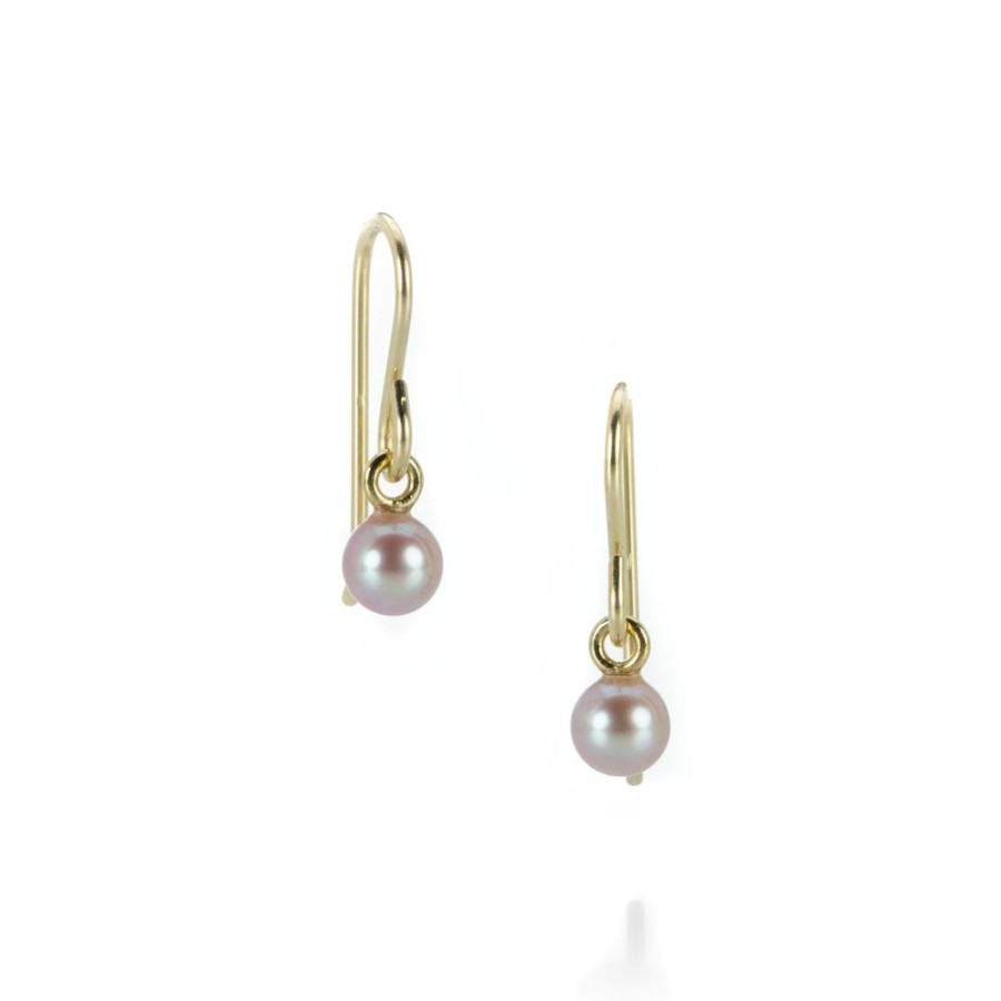 Earrings Maria Beaulieu | 4Mm Soft Pink Freshwater Pearl Earrings