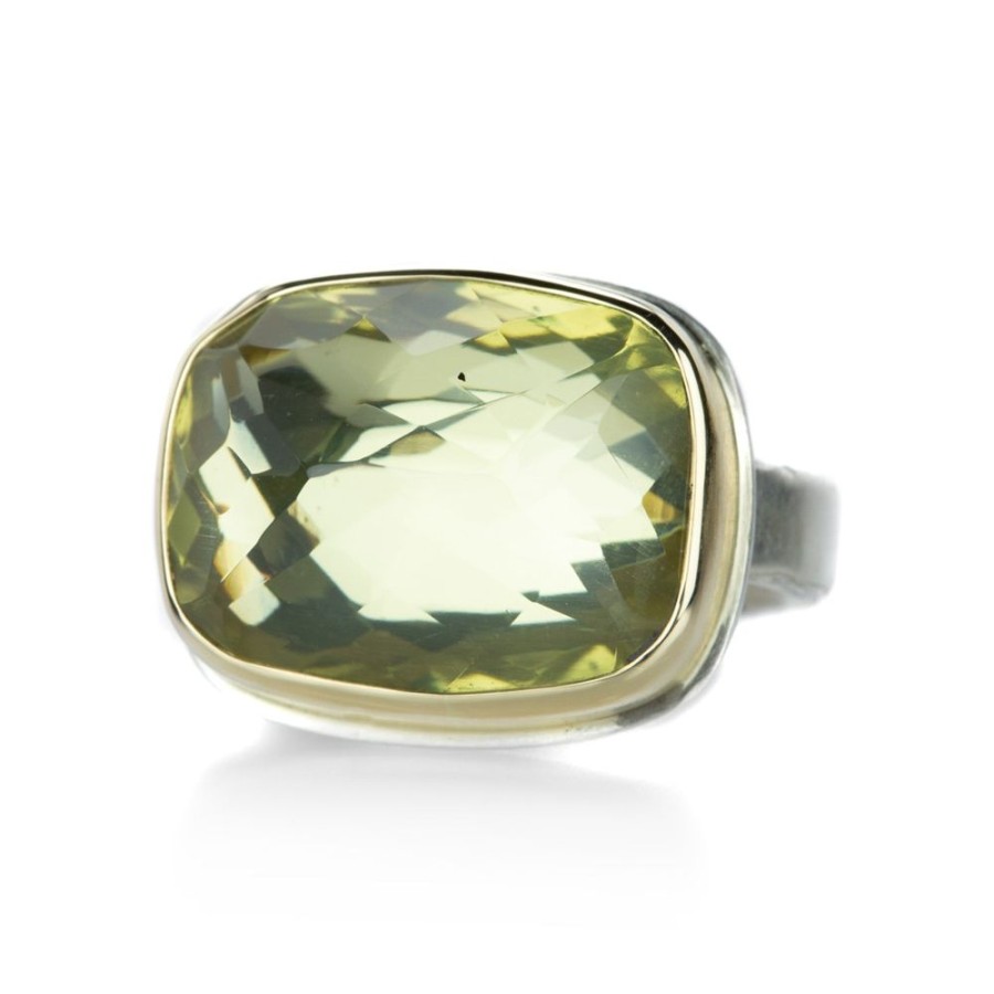 Rings Jamie Joseph | Rectangular Lemon Quartz Ring