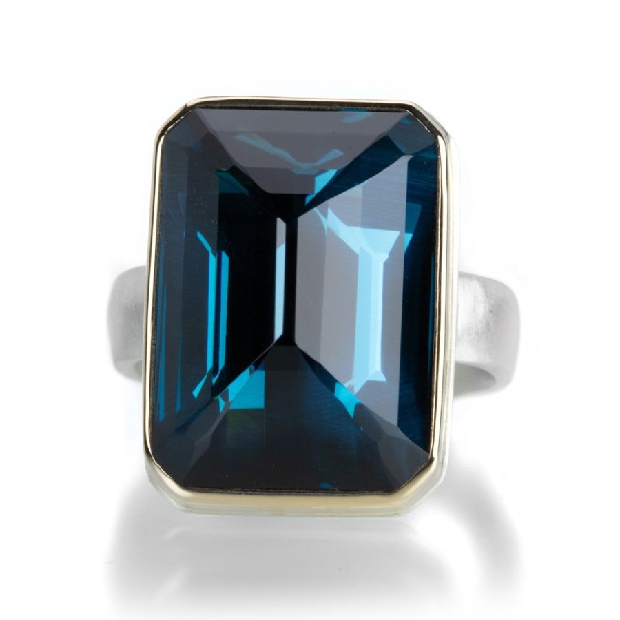 Rings Jamie Joseph | Rectangular London Blue Topaz Ring