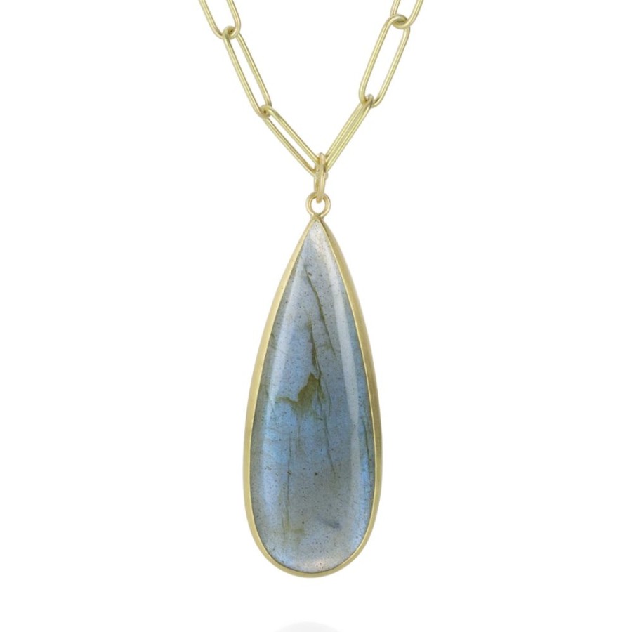 Necklaces Maria Beaulieu | Labradorite Teardrop Pendant (Pendant Only)