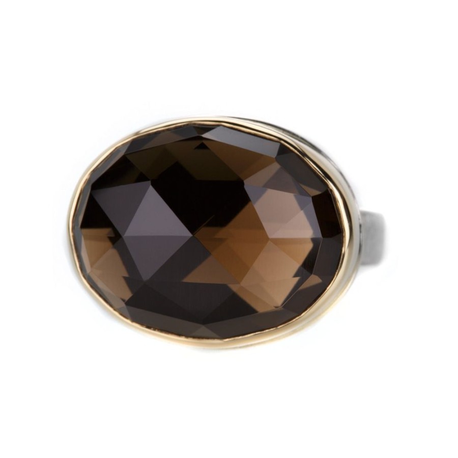 Rings Jamie Joseph | Oval Rose Cut Smoky Quartz Ring