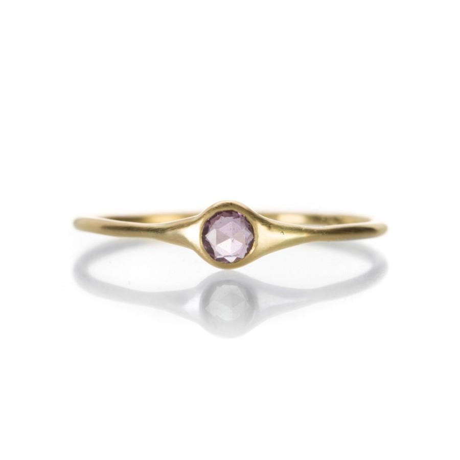 Rings Margaret Solow | Small Round Pink Sapphire Ring