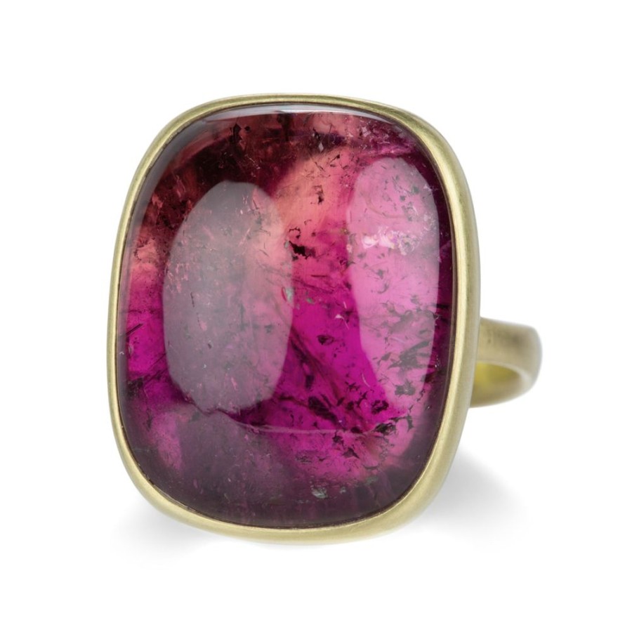 Rings Lola Brooks | Pink Orange Cushion Tourmaline Ring