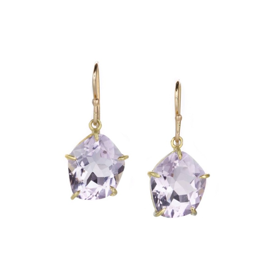 Earrings Rosanne Pugliese | Mini Lavender Amethyst Petal Drop Earrings