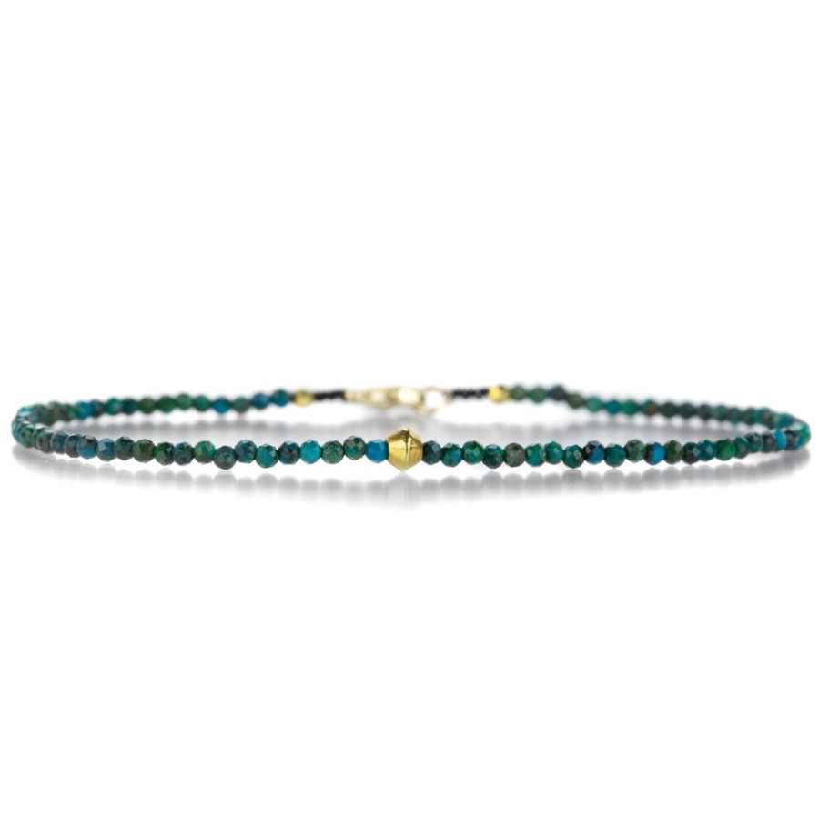 Bracelets Margaret Solow | Dark Chrysoprase Beaded Bracelet