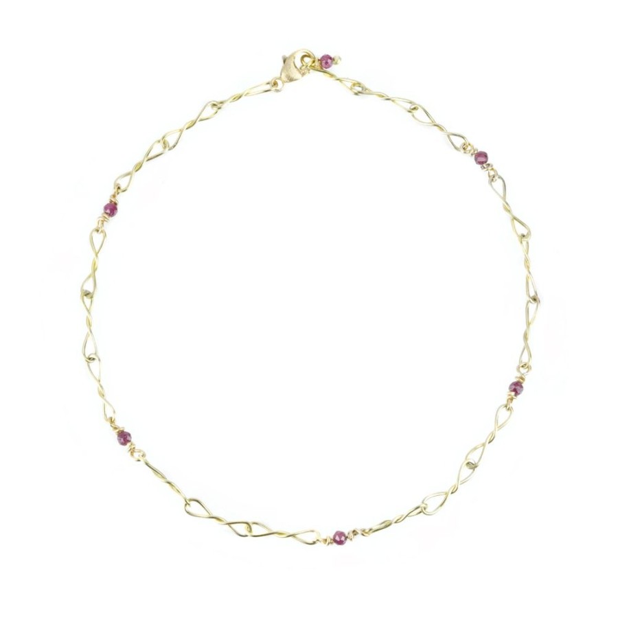 Bracelets Lene Vibe | Twisted Link Bracelet With Rubies